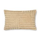 Coussin rectangulaire en laine sable 60 x 40 cm Crease