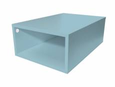 Cube de rangement bois 75x50 cm bleu pastel CUBE75-BP