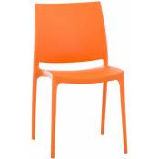 Décoshop26 - Chaise de jardin en plastique orange