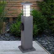 Etc-shop - Lampadaire d'extérieur lampadaire jardin douilles en acier inoxydable lampadaire extérieur anthracite, plastique en acier inoxydable,