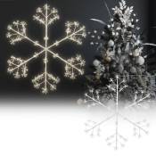 Flocon de Neige avec 384 Ampoules led, Blanc Chaud, 120 cm, Lumière Décoration de Noël Suspendue Intérieur/Extérieur, Étanche IP44, Silhouette