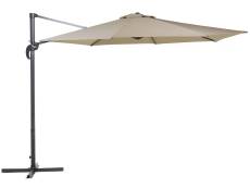 Grand parasol de jardin beige sable ⌀ 300 cm