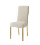 Housse de chaise en coton beige mastic, compatible