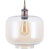 Lampe de Plafond Suspenison Design en Verre Cuivré Transparent pour Ampoules Filament E27 Max. 40W Éclairage Ambiant pour Intérieurs Rétro Beliani