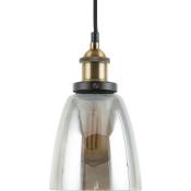 Lampe Suspension en Verre Transparent Chromé Forme de Cloche E27 Max. 40W pour Éclairage Design de Cuisine ou Salle à Manger Ultra Moderne Beliani