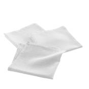 Lot de 3 serviettes fils métallisés 40 x 40 cm blanc