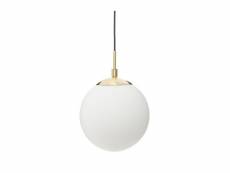Luminaire suspension boule en verre blanc d 20 cm - atmosphera ATM3560238659779