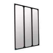 Miroir atelier xl en métal noir 95x120