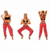 Pantalon Yoga Ample Bloomer Toute Morphologie Rouge