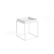 Petite table basse carrée en métal blanc 30 x 30 x 34 cm Tray - HAY