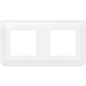 Plaque de finition horizontale compartimentée Mosaic - 2x2 modules - Blanc - Legrand