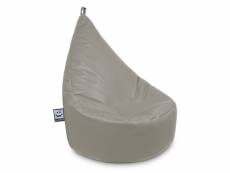 Pouf fauteuil similicuir indoor gris clair happers xl 3806146