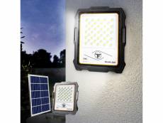 Projecteur led 100w panneau solaire portable 2000 lumens télécommande inluminatio m