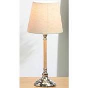 Retro - Lampe de table Ethan argentée et Beige 40 cm