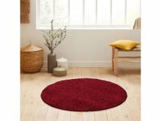 Shaggy - tapis uni rond - rouge 200 x 200 cm LIFE2002001500RED