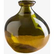 Sklum - Vase en verre recyclé 18 cm Jound Vert Feuillage