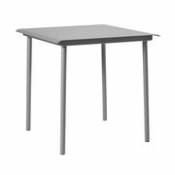 Table carrée Patio Café / Inox - 75 x 75 cm - Tolix gris en métal