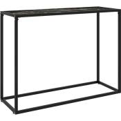 Table console Noir 100x35x75 cm Verre trempé