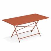 Table pliante Arc en Ciel / 160 x 80 cm - Acier - Emu rouge en métal