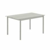 Table rectangulaire Linear / Acier - 140 x 75 cm - Muuto gris en métal