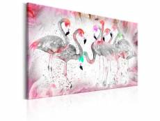 Tableau flamingoes family taille 90 x 60 cm PD8386-90-60