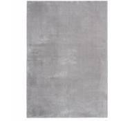 Tapis uni gris clair lavable doux - loft Gris-160x230