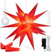 Toile lumineuse 3D Étoile de Noël led avec minuterie