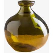 Vase en verre recyclé 18 cm Jound Sklum Vert Feuillage