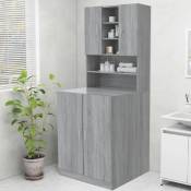 Vidaxl - Meuble pour machine à laver Sonoma gris 70,5x25,5x90