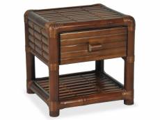 Vidaxl table de chevet 50 x 45 x 40 cm bambou marron