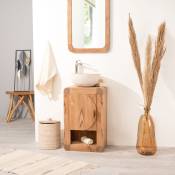 Wanda Collection - Petit meuble de salle de bain ou wc 44cm en teck massif - Marron