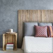 Aprint Decor - tête de lit pvc lit décoratif économique bois vertical planches différentes tailles - 100 cm x 60 cm