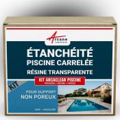 Arcane Industries - Resine transparente etancheite piscine carrelee - 10 m², support non poreux - Transparent - Transparent