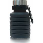 B)500 ml Bouteille d'eau pliable en silicone pour voyage, camping, pique-nique, gym, randonnée, cyclisme, pêche - Ccykxa