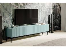Bobochic meuble tv 200 cm kasha pieds noir bleu clair