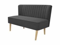 Canapé confortable de 117 x 55,5 x 77 cm tissu gris foncé - 117 x 55,5 x 77