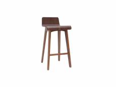 Chaise de bar scandinave bois foncé h65 cm baltik