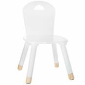 Chaise douceur blanche pour enfant en bois - Blanc
