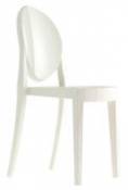 Chaise empilable Victoria Ghost / Polycarbonate 2.0 - Kartell blanc en plastique