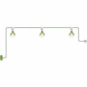 Creative Cables - Guirlande lumineuse EIVA d'extérieur IP65 avec 3 lumières et rosace | Avec ampoule - Blanc - Blanc
