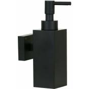 Distributeur de savon liquide avec installation murale Pollini Acqua Design Cube P1024M Noir mat - Noir mat