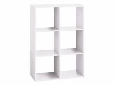 Eazy living bibliothèque avec 6 compartiments nina blanc EYHM783-WIT