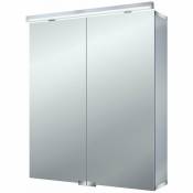 Emco - asis pure armoire de toilette à LED, 2 portes, 600mm, Exécution: sans éclairage du lavabo - 979705081