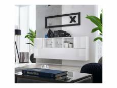 Ensemble meuble tv mural blox sb v - l 175 x p 32 x h 70 cm - blanc