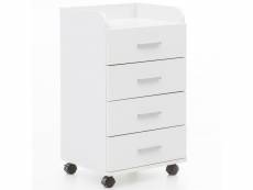 Finebuy caisson de bureau 40x70,5x33 cm placard de rangement mobile | armoire de rangement petite avec tiroir | meuble de bureau a roulette