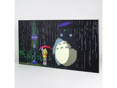 Ghibli tableau en bois (38x21cm) - totoro arret de