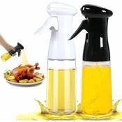 Groofoo - Pulvérisateur d'huile d'olive de qualité alimentaire - 210 ml - Vaporisateur d'huile portable réutilisable de qualité alimentaire pour
