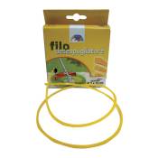 Inferramenta - Fil nylon jaune de 50 mt pour dA broussailleuse a section ronde Lacet 3,3 mm