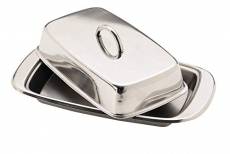 Kitchen Craft Stainless Steel Butter Dish and Cover