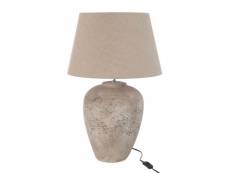 Lampe de chevet céramique gris taille s -tarmiel - l 32 x l 32 x h 51 - neuf